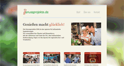 Desktop Screenshot of genussprojekte.de